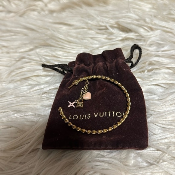 Authentic Louis Vuitton sweet monogram gold hoop earrings - Picture 3 of 3